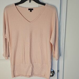 Talbots Women's Light Pink V-Neck Sweater
